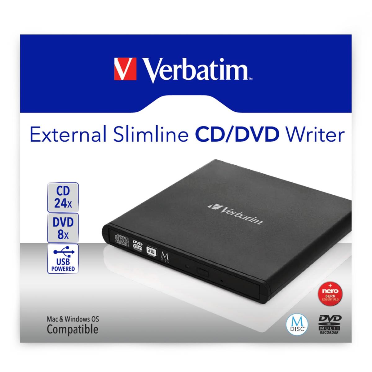 EXTERNAL SLIMLINE DVD REWRITER USB 2.0 BLACK thumbnail
