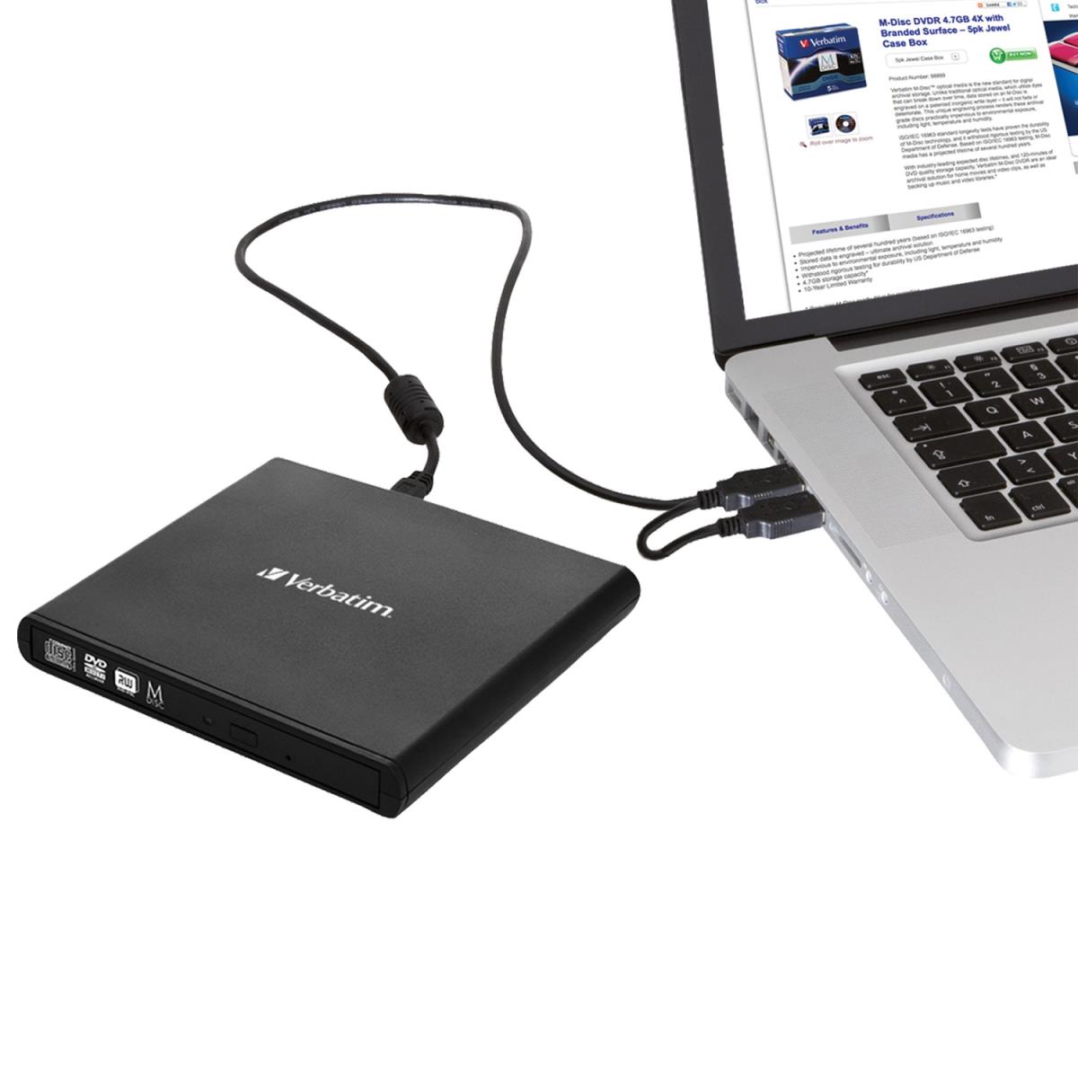 EXTERNAL SLIMLINE DVD REWRITER USB 2.0 BLACK thumbnail