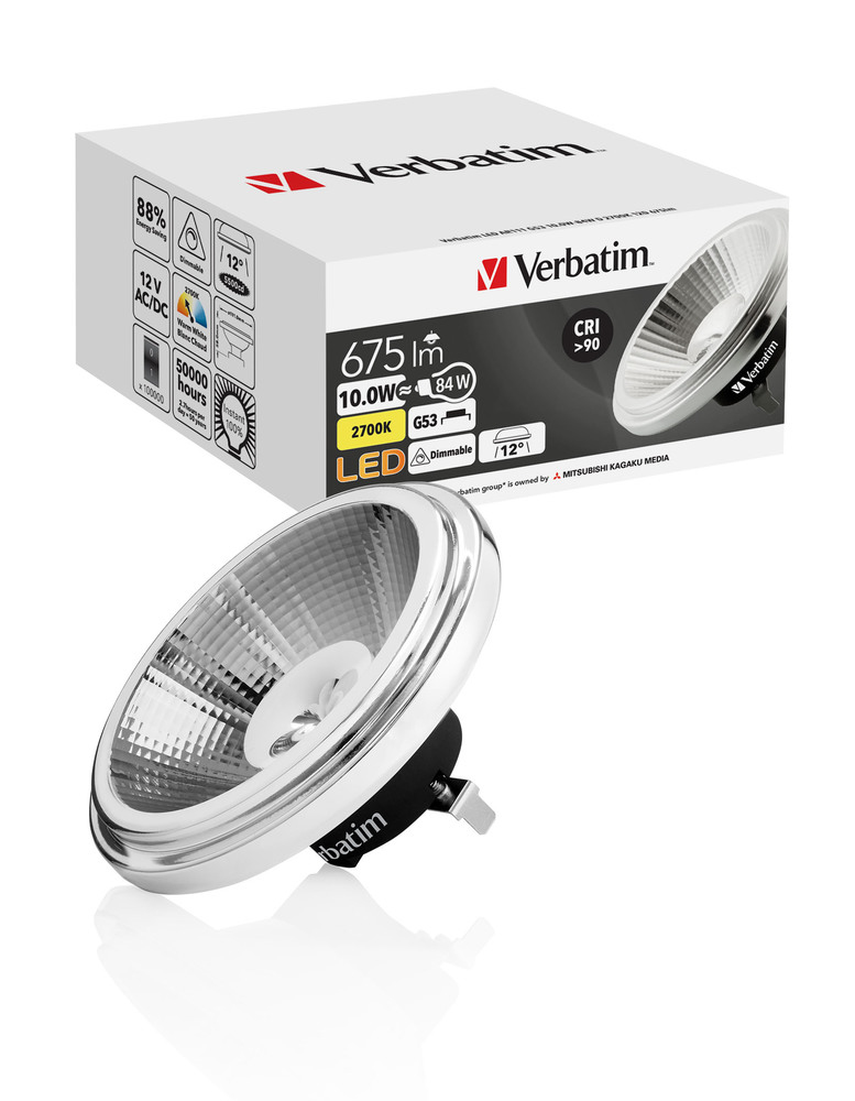 Qualed (Verbatim) LED AR111 G53 10.0W-84W D 2700K 12D 675lm thumbnail