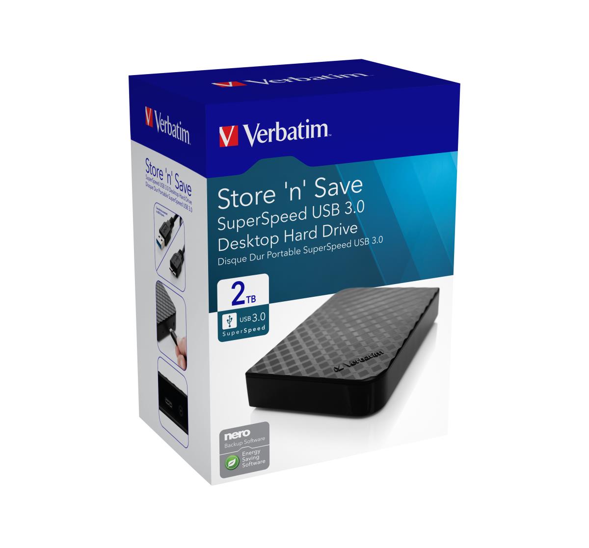STORE 'N' SAVE 2TB USB 3.0 3.5 EXTERNAL HDD GEN2 thumbnail