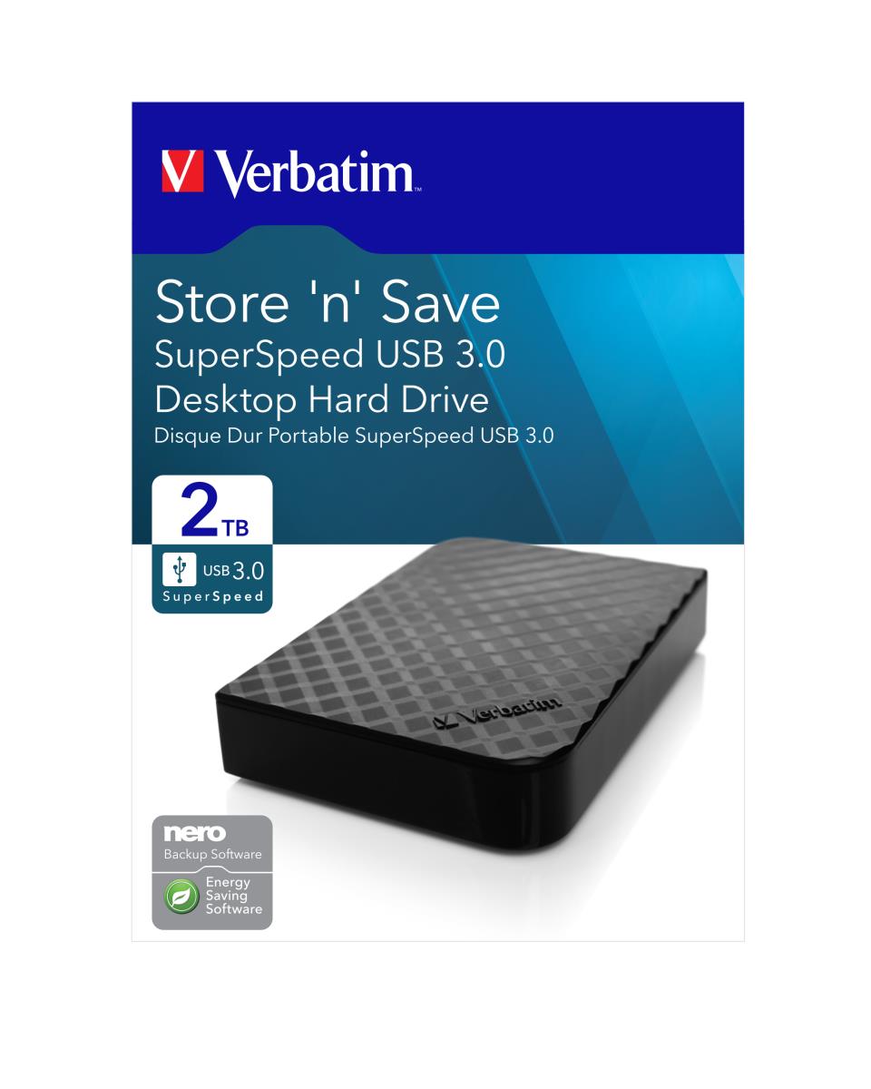 STORE 'N' SAVE 2TB USB 3.0 3.5 EXTERNAL HDD GEN2 thumbnail