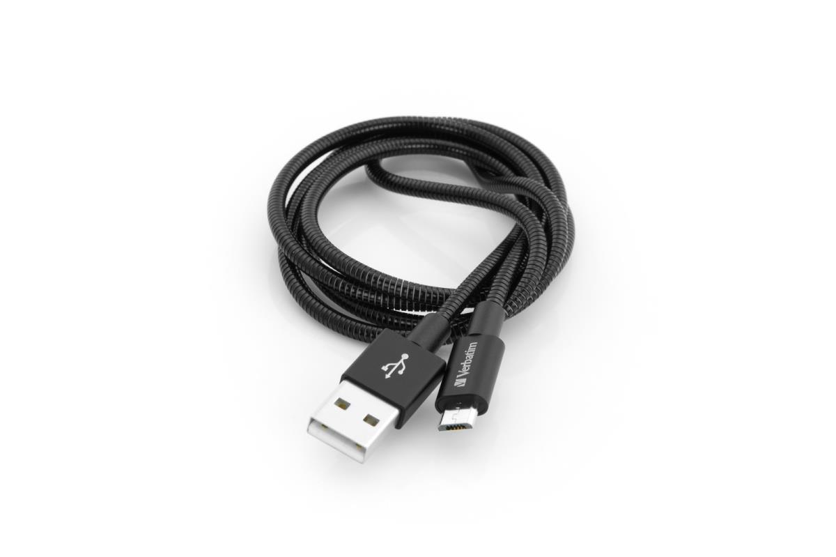 MICRO B USB CABLE SYNC & CHARGE 100CM BLACK thumbnail