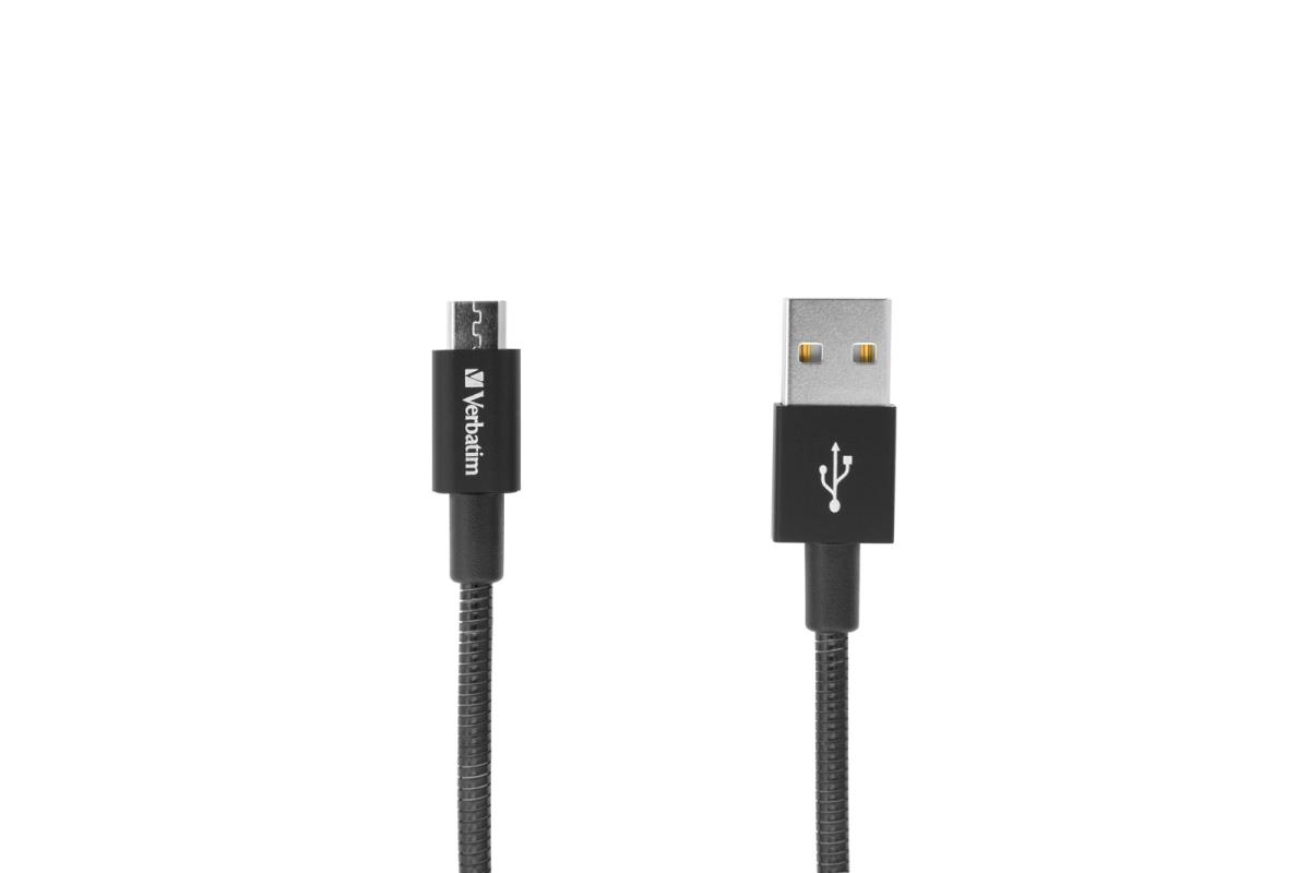 MICRO B USB CABLE SYNC & CHARGE 100CM BLACK thumbnail
