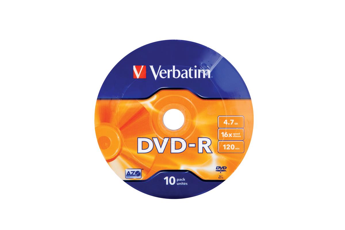 DVD-R AZO 4.7GB 16X MATT SILVER SURFACE 10 PK WRAP thumbnail