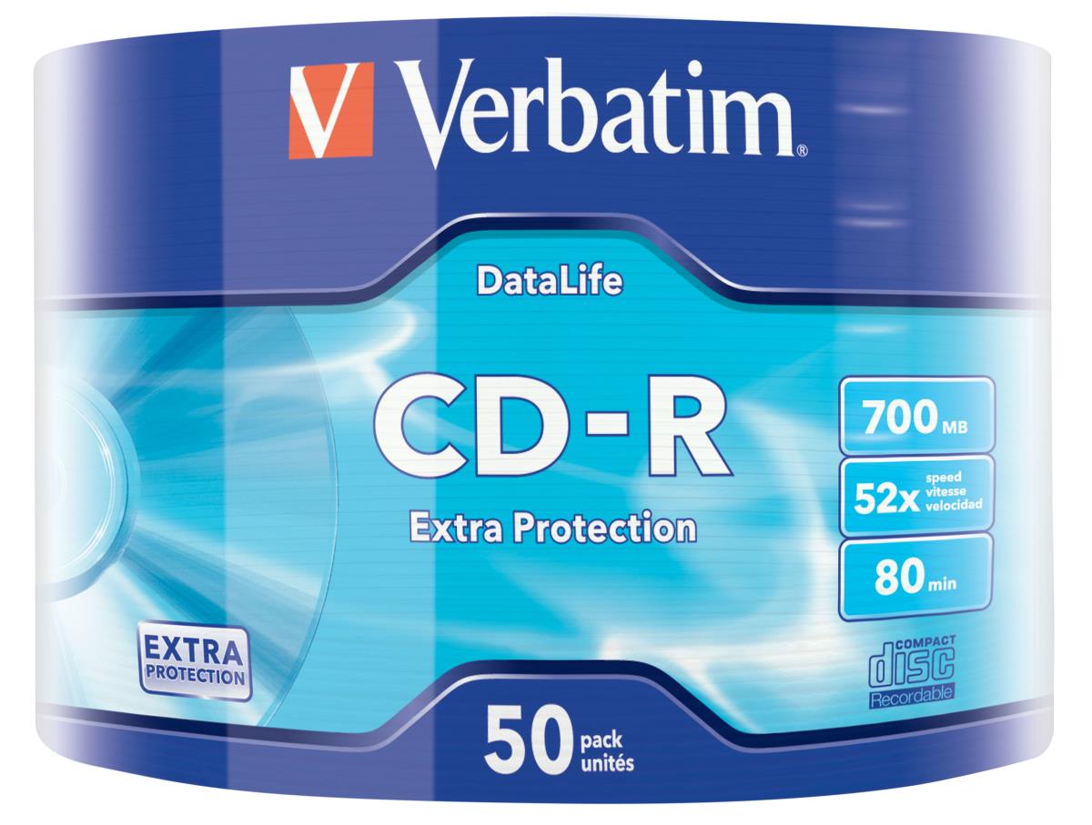CD-R 700MB 52X EXTRA PROTECTION 50 PK WRAP thumbnail