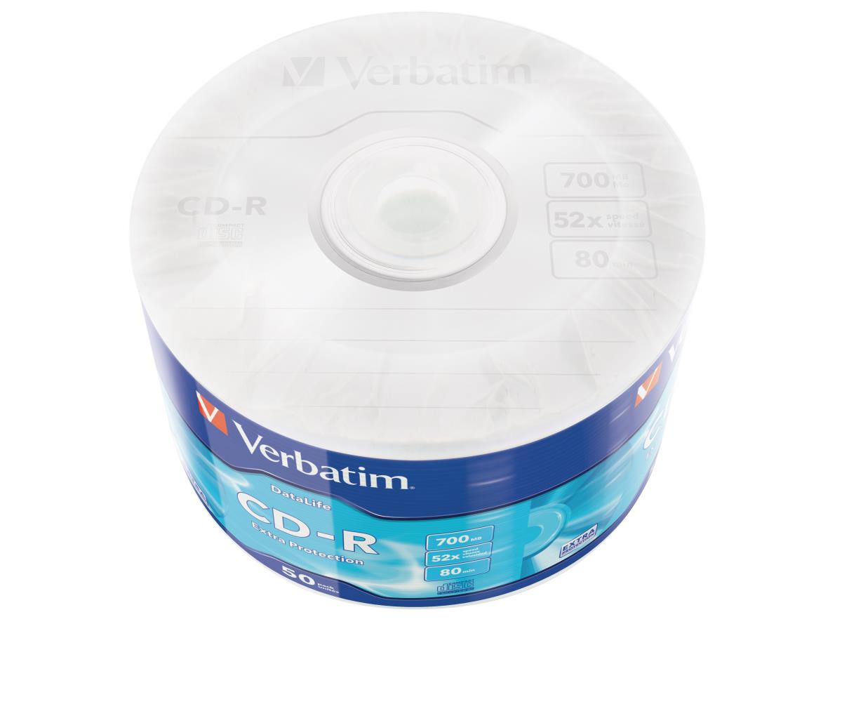 CD-R 700MB 52X EXTRA PROTECTION 50 PK WRAP thumbnail
