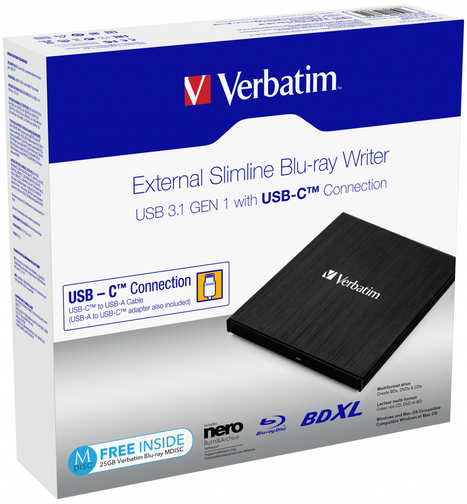 EXTERNAL SLIMLINE BLU-RAY WRITER USB 3.1 GEN 1 thumbnail
