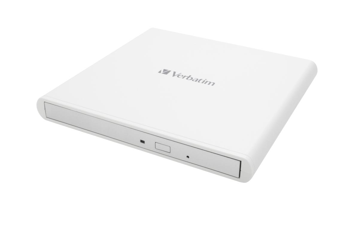 External Slimline USB 2.0 DVD Writer White thumbnail