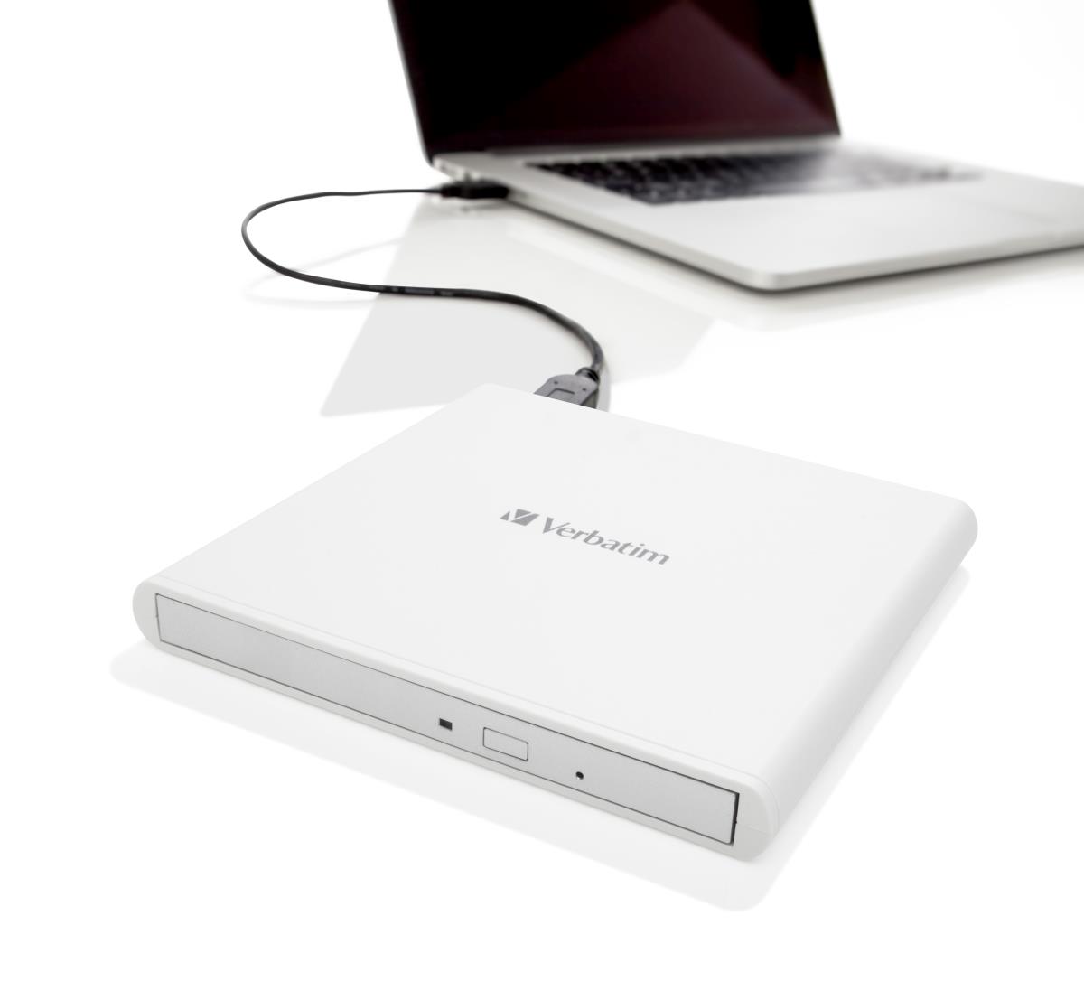 External Slimline USB 2.0 DVD Writer White thumbnail