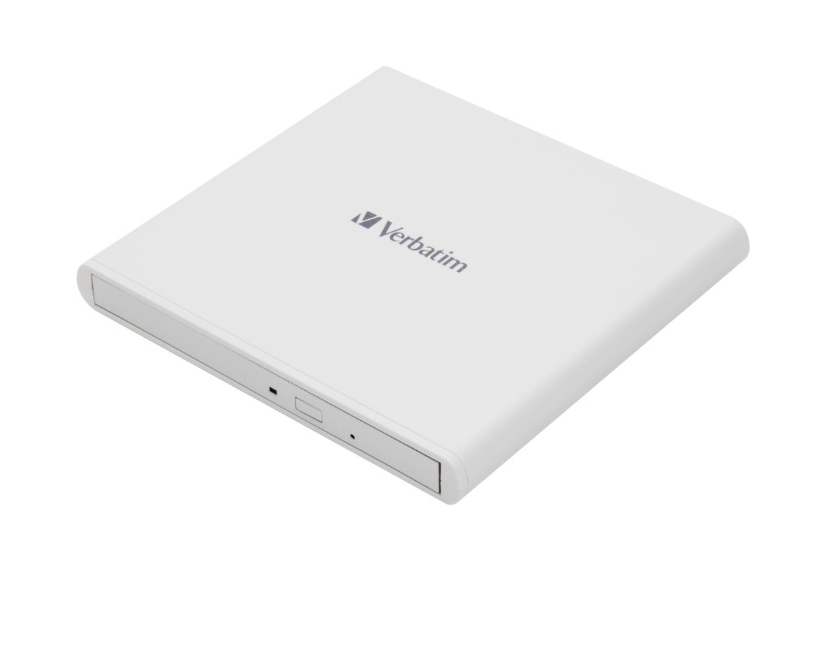 External Slimline USB 2.0 DVD Writer White thumbnail