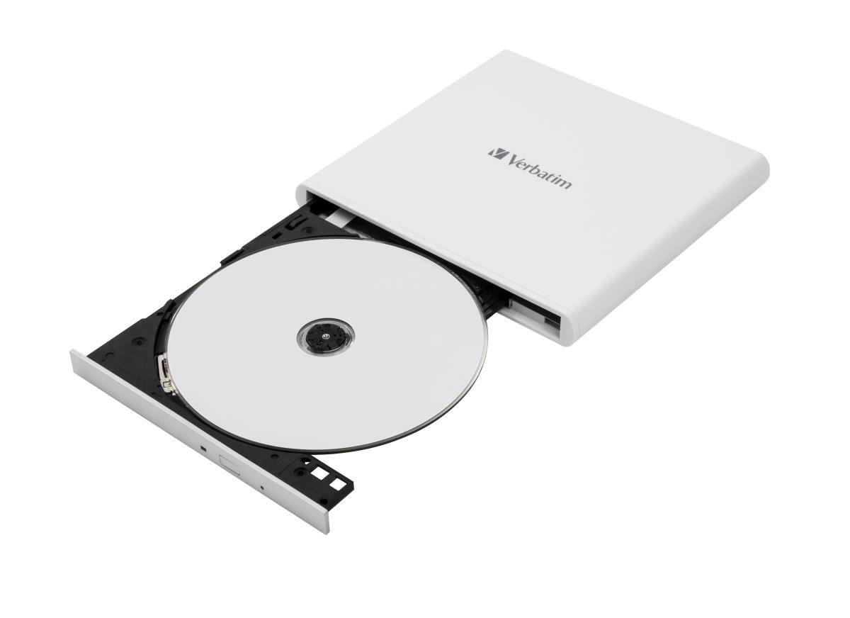 External Slimline USB 2.0 DVD Writer White thumbnail