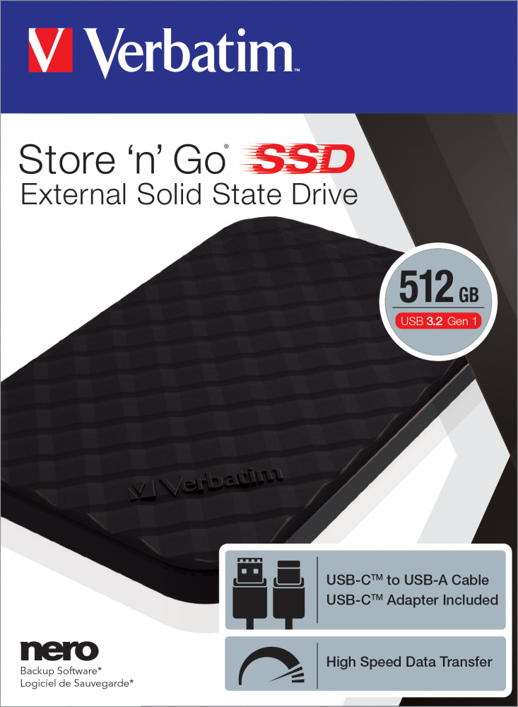 STORENGO PORTABLE SSD USB 3.2 GEN1 512GB BLACK thumbnail