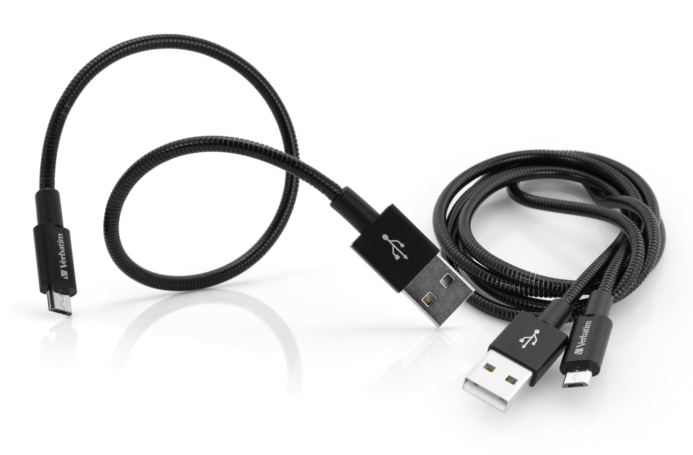 EU Product - micro USB -> USB B 1x 100cm, 1x 30cm schwarz thumbnail