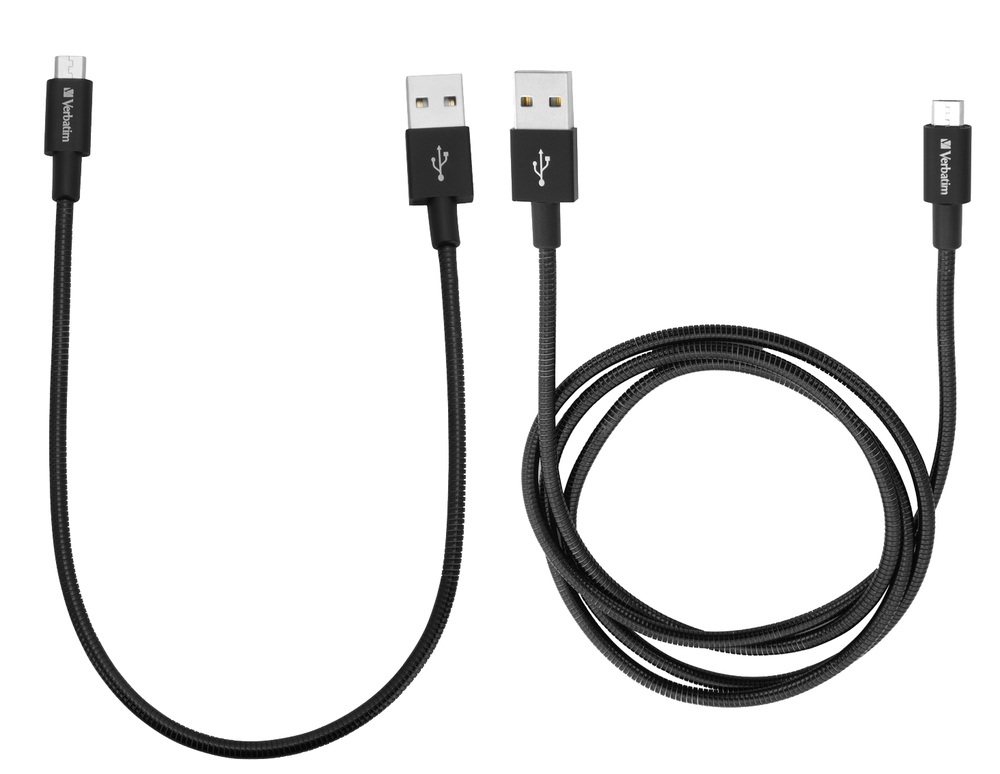 EU Product - micro USB -> USB B 1x 100cm, 1x 30cm schwarz thumbnail