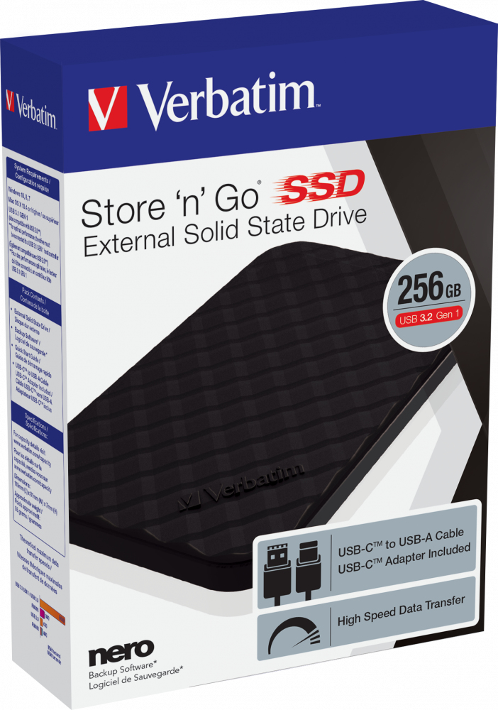 STORE N GO PORTABLE SSD 256 BLK thumbnail