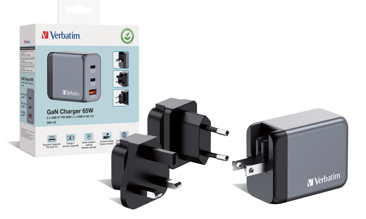 65W 3-Port GaN Wall Charger thumbnail