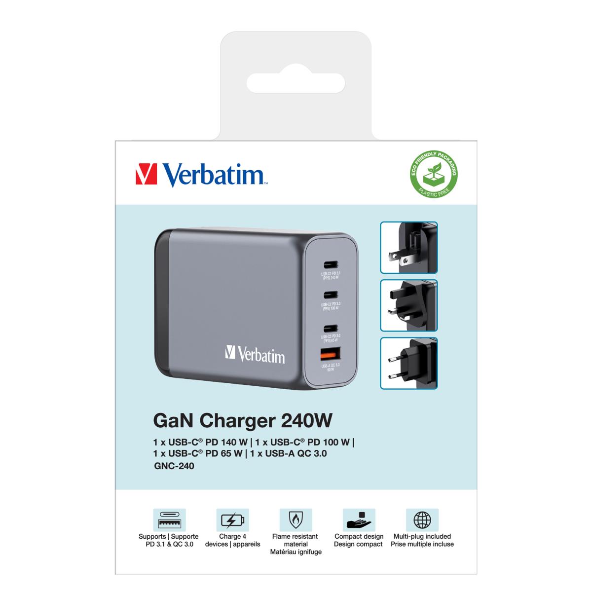 240W 4-Port GaN Wall Charger thumbnail