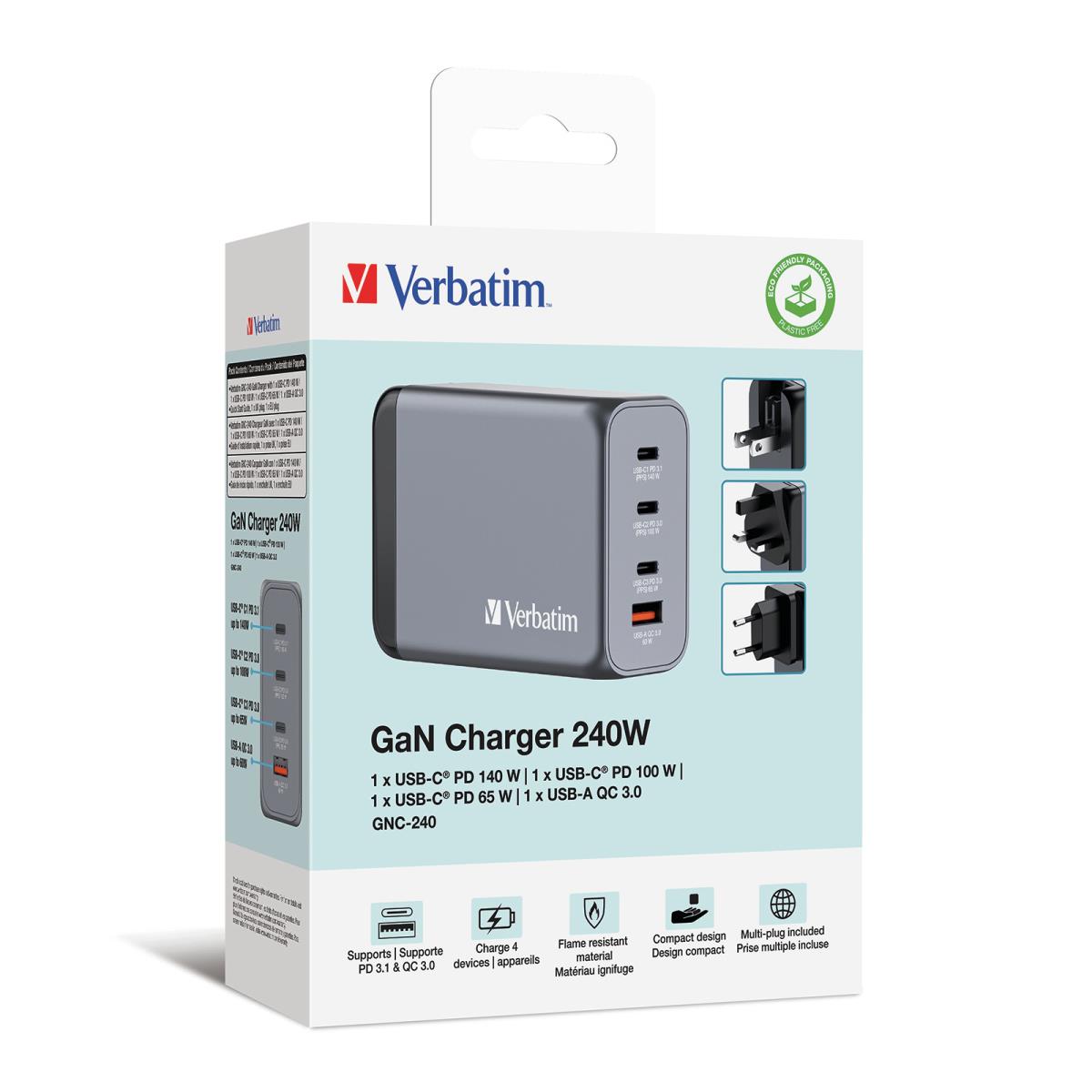 240W 4-Port GaN Wall Charger thumbnail