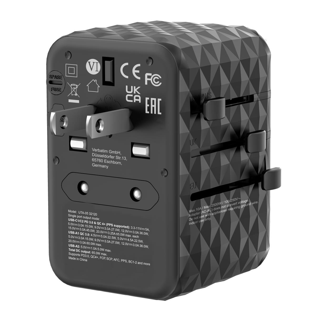 GAN III UNIVERSAL TRAVEL ADAPTER UTA-05 WITH 2 X US thumbnail