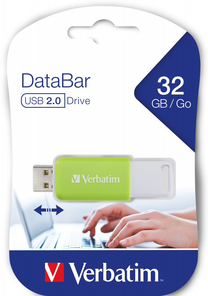 V DATABAR USB 2.0DRIVE GREEN 32GB thumbnail