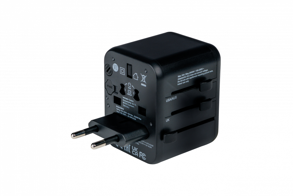 Universal Travel Adapter UTA-02 PD20W / QC / 1xUSB thumbnail