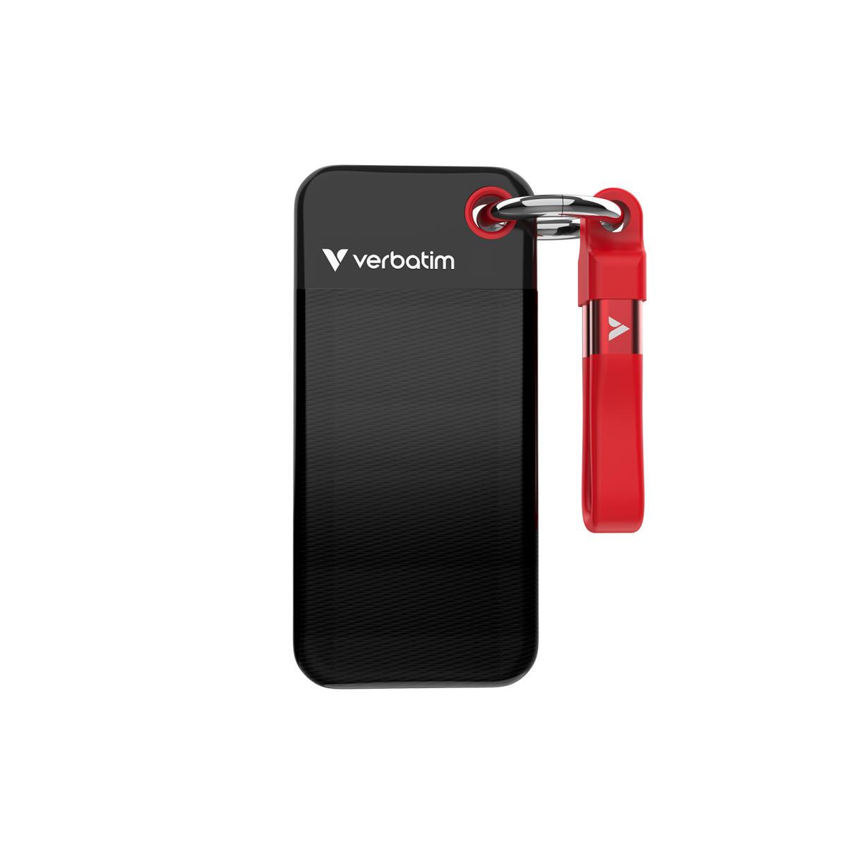 EU Product - SSD 2TB Verbatim Pocket SSD USB 3.2 black/red retail thumbnail