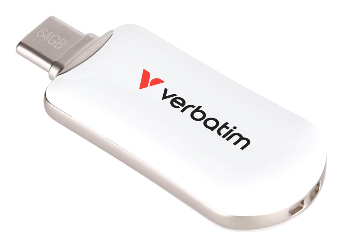 PLECTRA USB-C FLASH DRIVE WHITE 64GB thumbnail