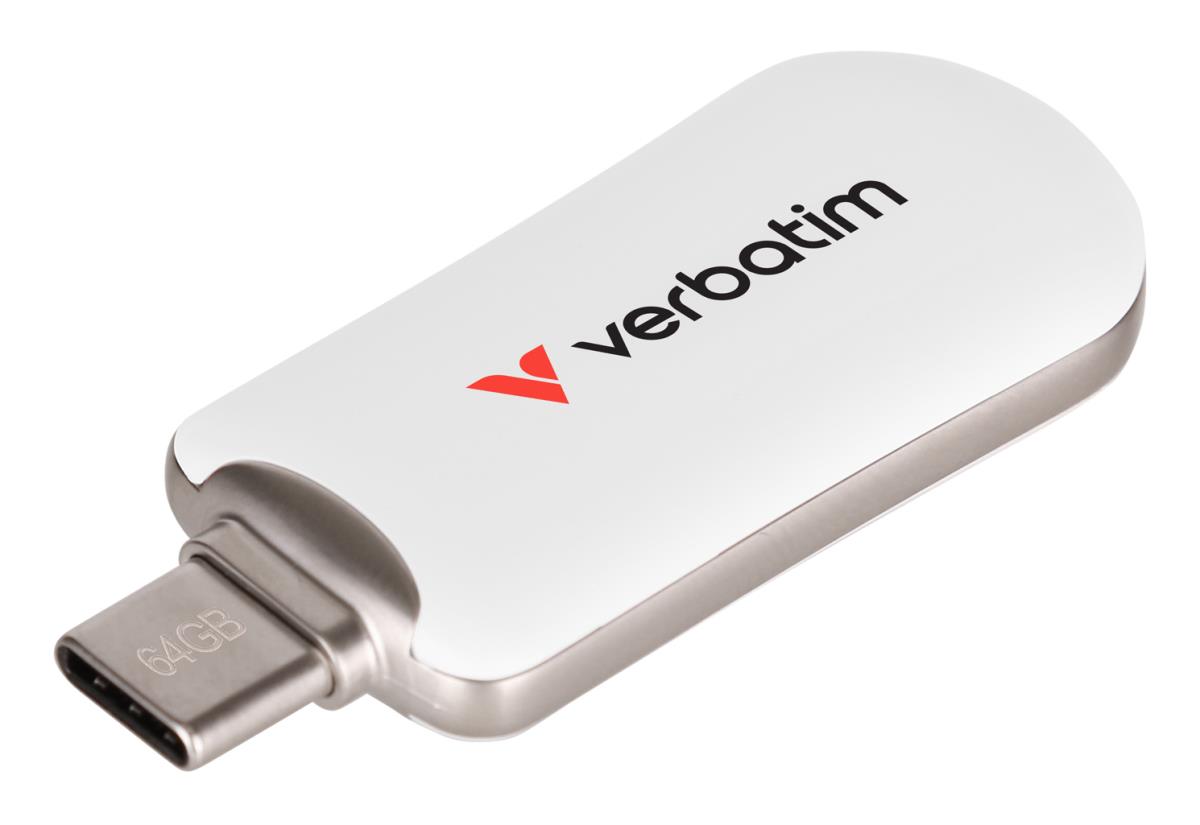PLECTRA USB-C FLASH DRIVE WHITE 64GB thumbnail