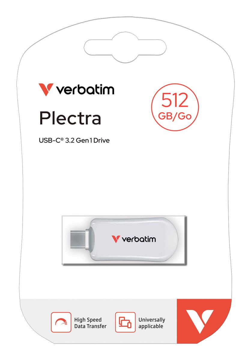 Plectra White 512GB USB-C Flash Drive 30231 thumbnail