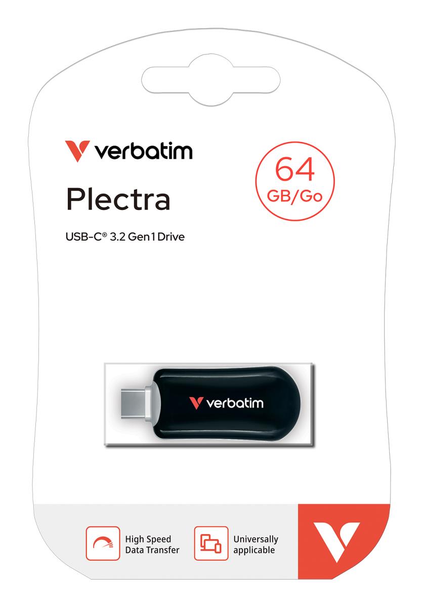 PLECTRA USB-C FLASH DRIVE BLACK 64GB thumbnail
