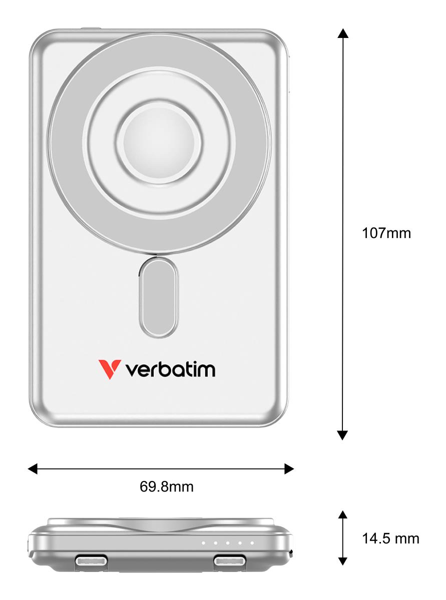 CnG 2C PB Wless 5000mAh Slvr thumbnail