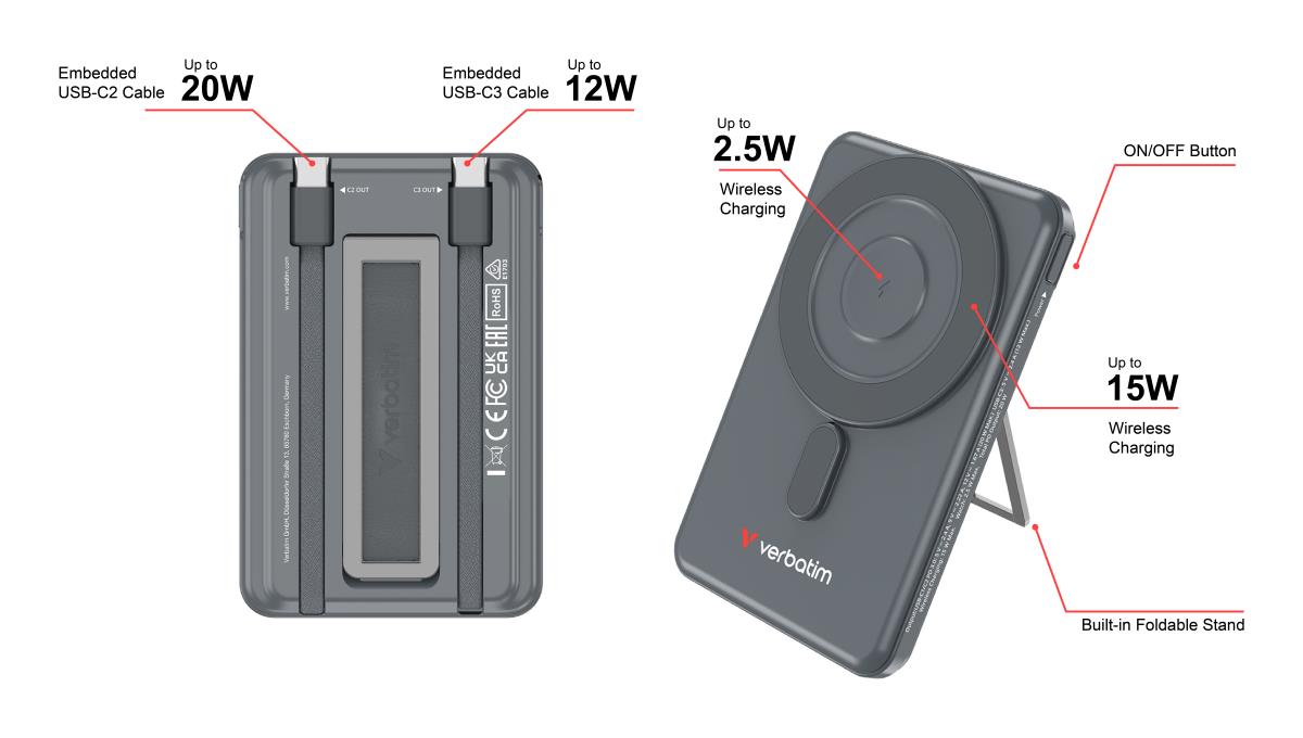 CnG 2C PB Wless 5000mAh Grey thumbnail
