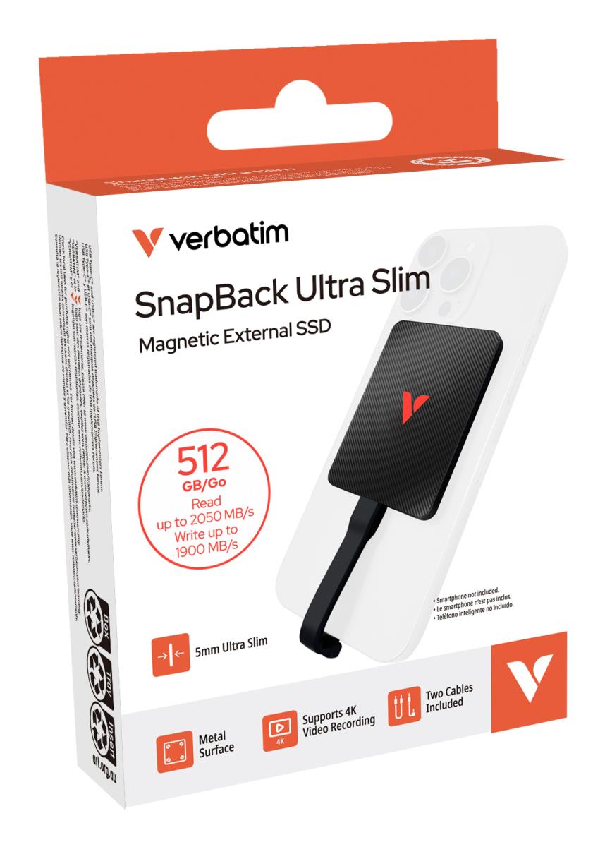 SnapBack Ultra Slim SSD USB 3.2 Gen 512GB Black thumbnail
