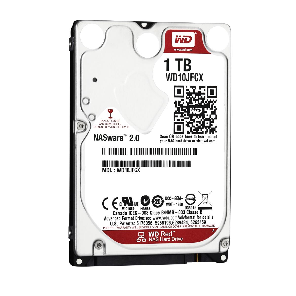 EU Product - Hard Drive - Wd Red WD10JFCX - 1TB - SATA 6Gb/s - 2.5in - 5400Rpm - 16MB thumbnail