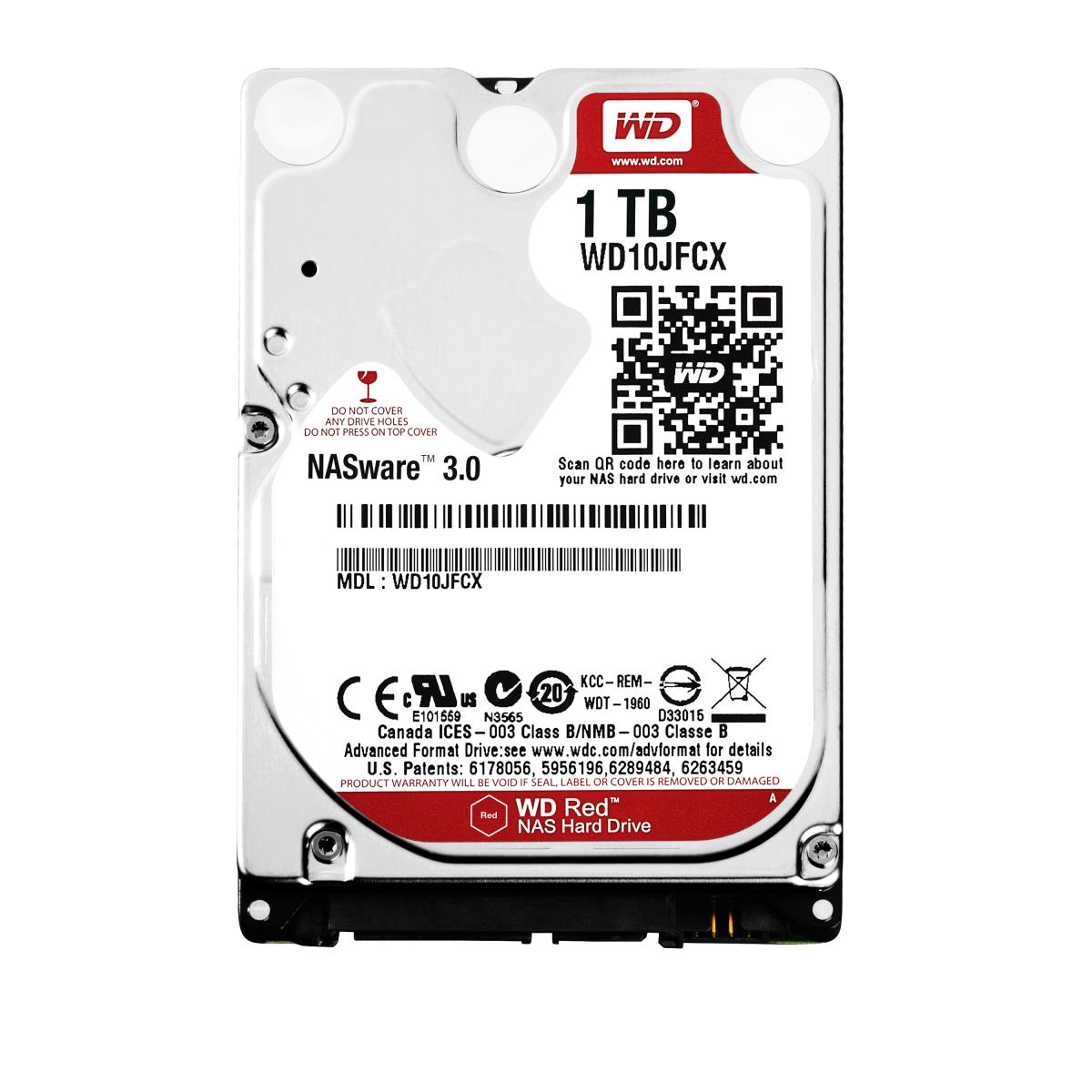 EU Product - Hard Drive - Wd Red WD10JFCX - 1TB - SATA 6Gb/s - 2.5in - 5400Rpm - 16MB thumbnail