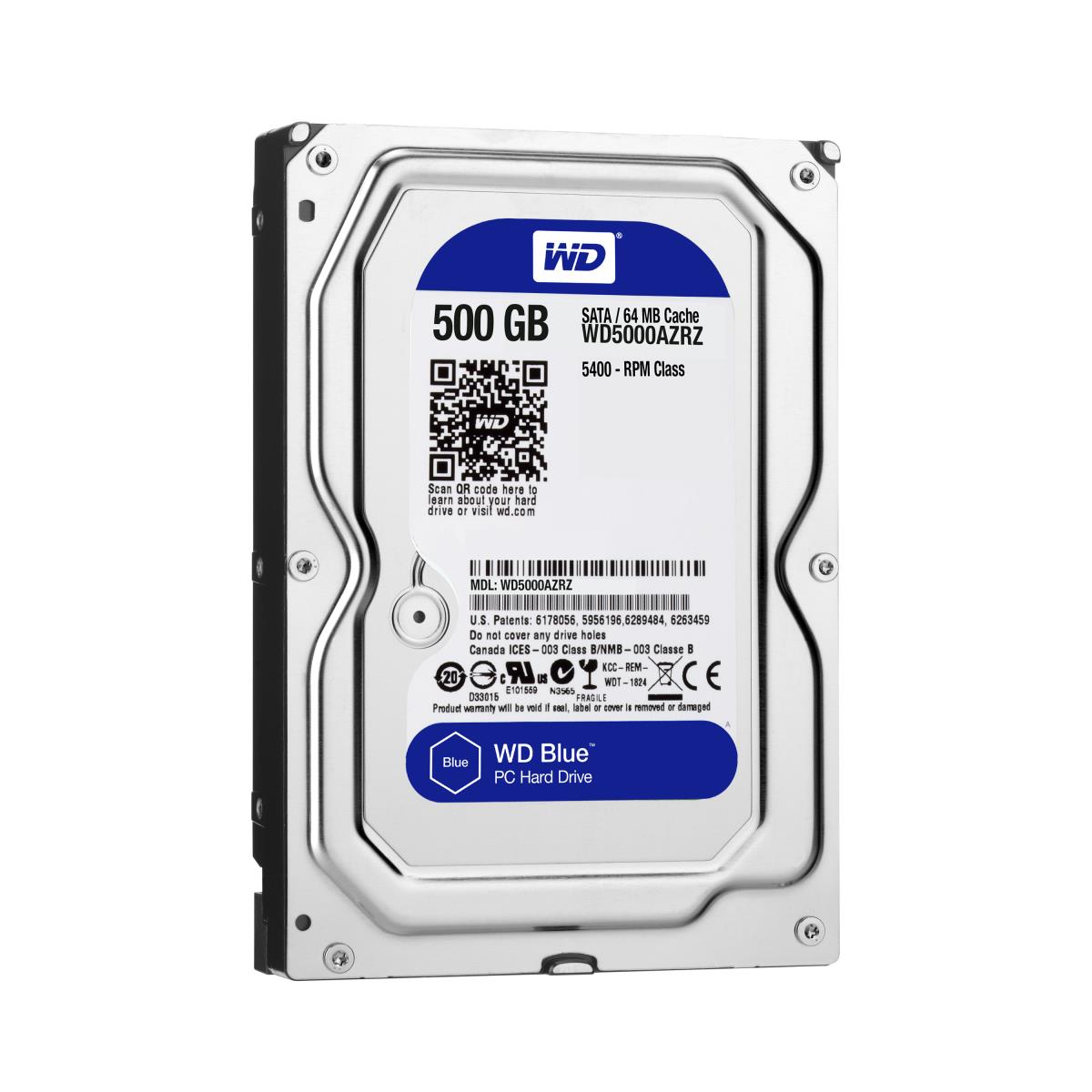 Hard Drive - Wd Blue WD5000AZRZ - 500GB - SATA 6Gb/s- 3.5in - 5400Rpm - 64MB Buffer thumbnail