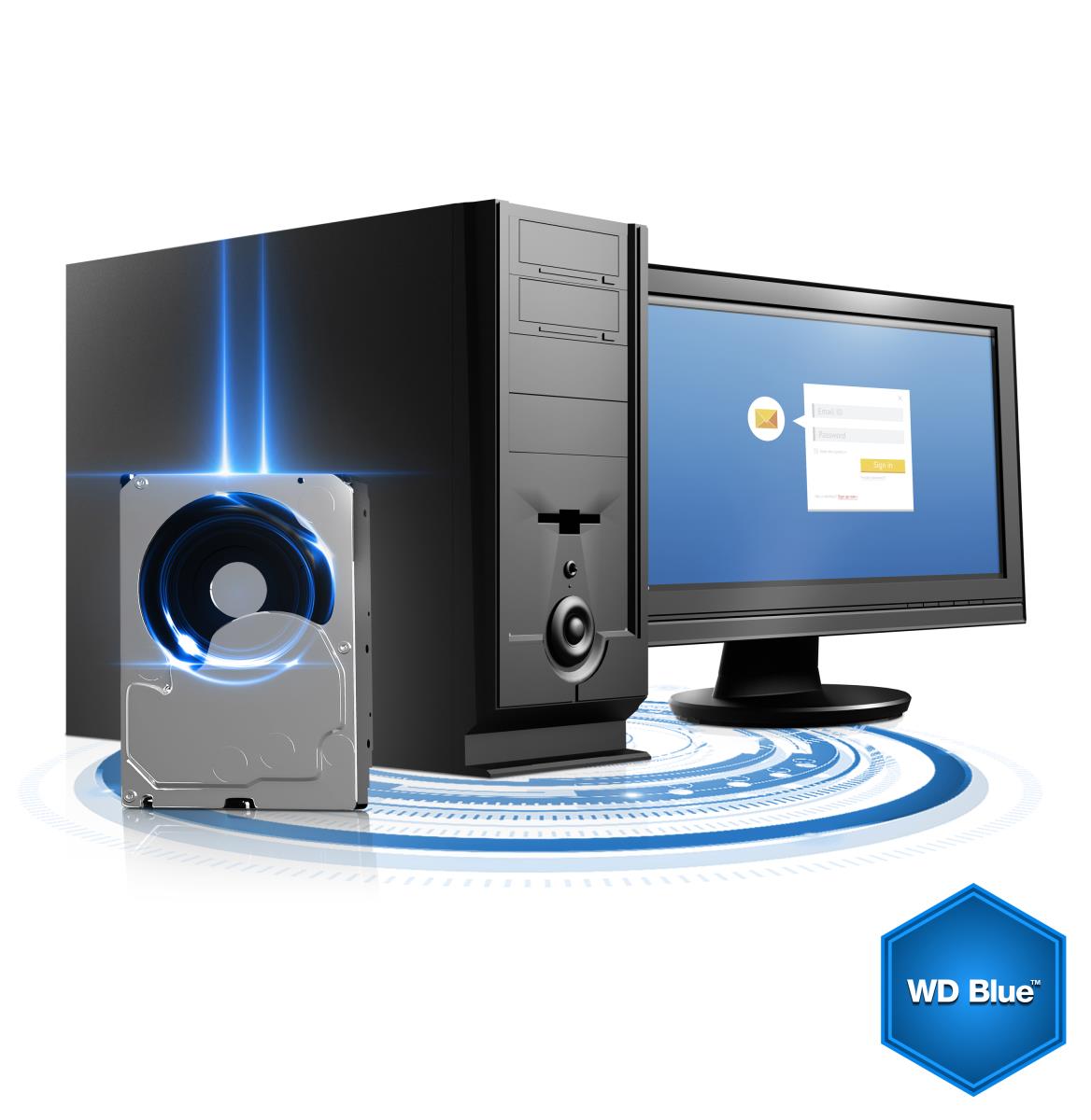 Hard Drive - Wd Blue WD5000AZRZ - 500GB - SATA 6Gb/s- 3.5in - 5400Rpm - 64MB Buffer thumbnail