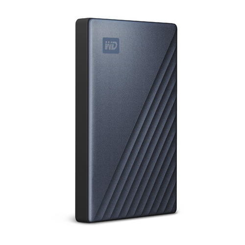 WD My Passport Ultra WDBC3C0020BBL - Hard drive - encrypted - 2 TB - external (portable) - USB 3.0 (USB-C connector) - 256-bit AES - blue thumbnail