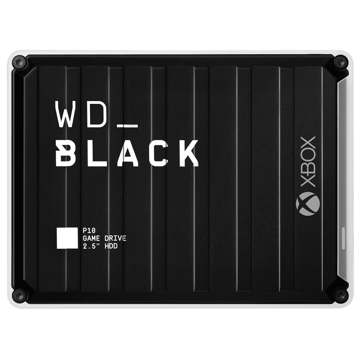WD_BLACK P10 Game Drive for Xbox One WDBA6U0020BBK - Hard drive - 2 TB - external (portable) - USB 3.2 Gen 1 - black with white trim thumbnail