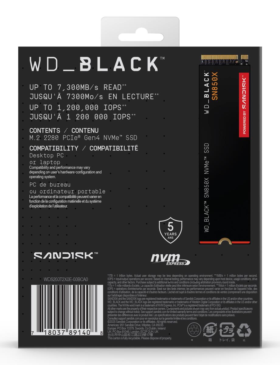 EU Product - lck Sn850X 2  M.2 Pci thumbnail