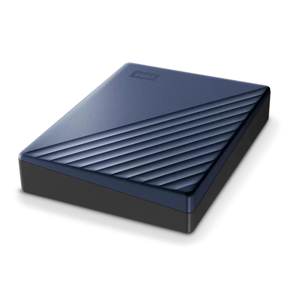 WD My Passport for Mac WDBEJA0060BBL - Hard drive - encrypted - 6 TB - external (portable) - USB 3.2 Gen 1 (USB-C connector) - 256-bit AES - blue thumbnail