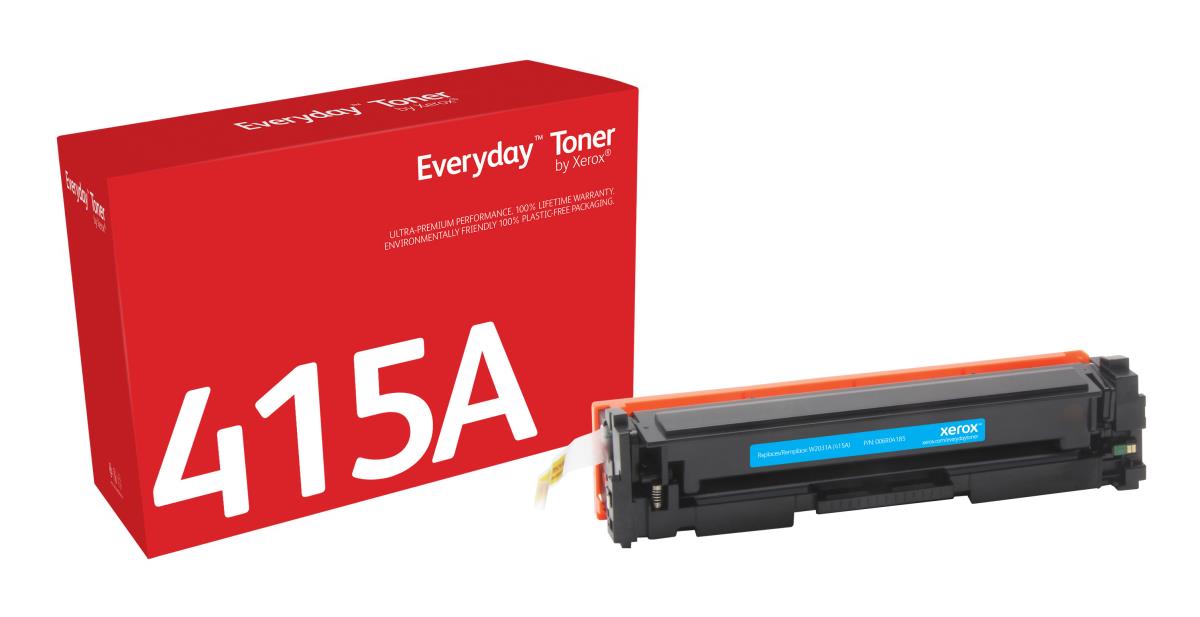 Everyday - Cyan - compatible - toner cartridge (alternative for: HP 415A, HP W2031A) - for HP Color LaserJet Enterprise MFP M480, LaserJet Managed E45028 thumbnail