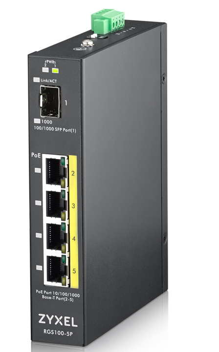 EU Product - Switch  5x GE RGS100-5P           PoE Switch thumbnail