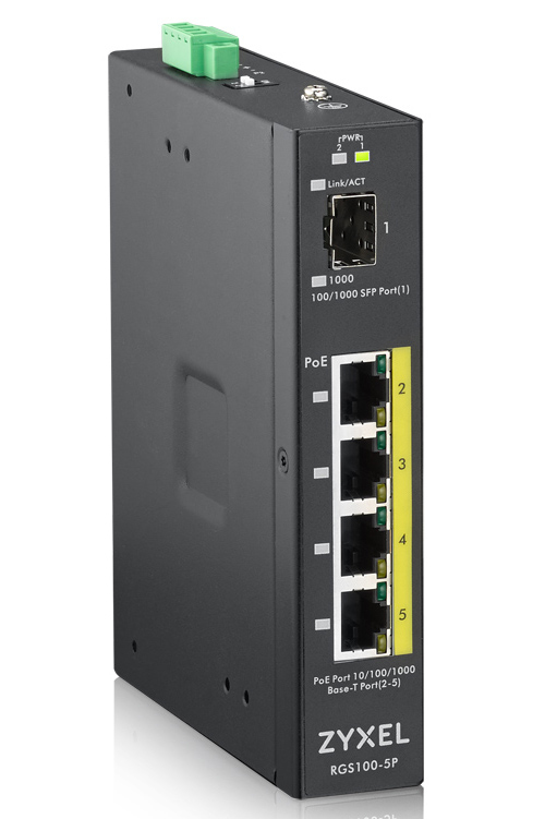 EU Product - Switch  5x GE RGS100-5P           PoE Switch thumbnail