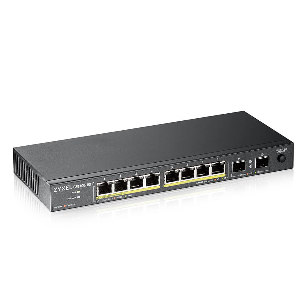 EU Product - PoE+ Switch GS1100-10HP v2 - Switch - Fiber Optic thumbnail