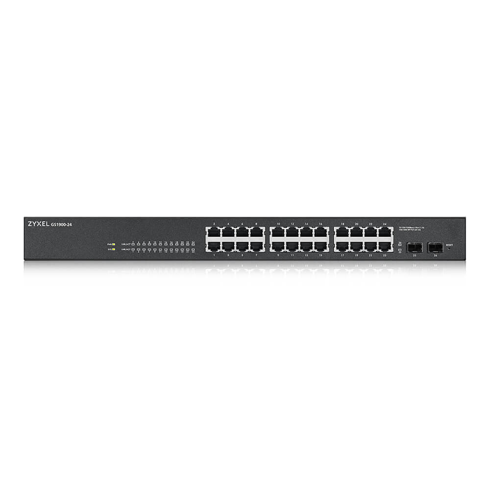 EU Product - GS1900-24 - Switch - Smart - 24 x/1000+ 2 Gigabit SFP - - 1 - - 1 - Switch - 1 Gbps thumbnail