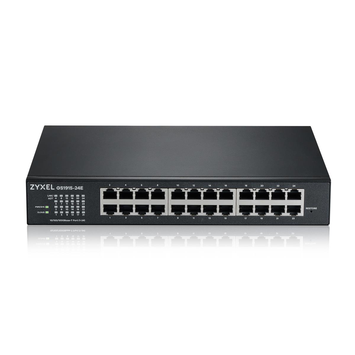 GS1915 Series GS1915-24E - Switch - managed - smart - 24 x 10/100/1000 - desktop, wall-mountable, rack-mountable thumbnail