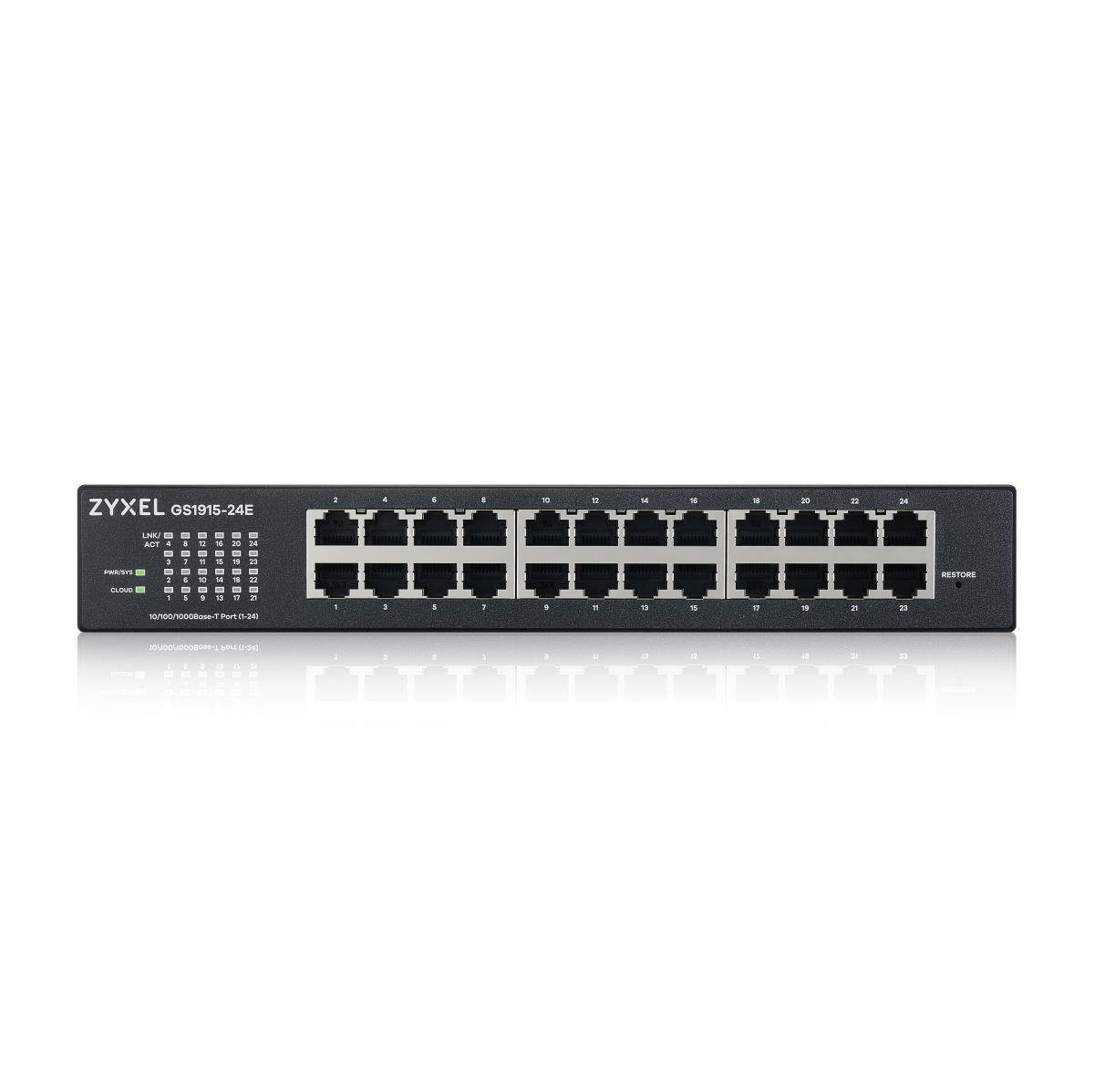 GS1915 Series GS1915-24E - Switch - managed - smart - 24 x 10/100/1000 - desktop, wall-mountable, rack-mountable thumbnail