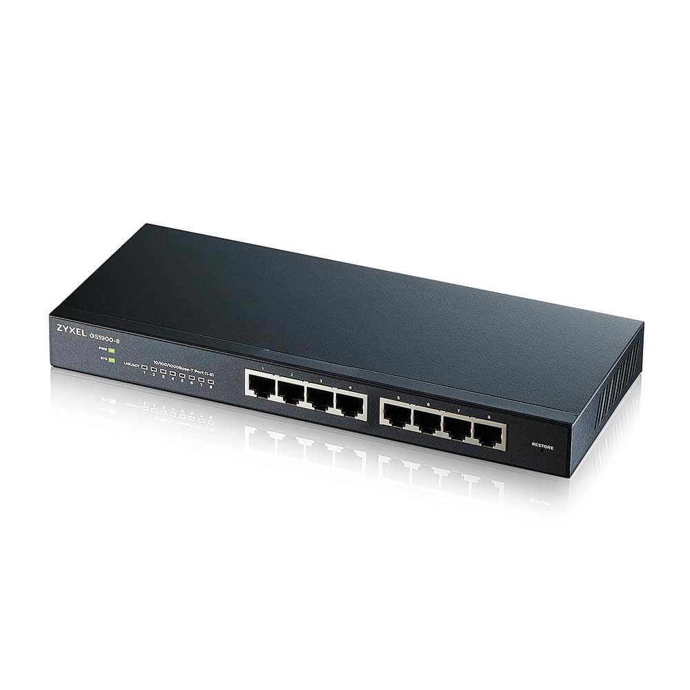 EU Product - Switch  8x GbE GS1900-8  smart switch,desktop,fanless thumbnail