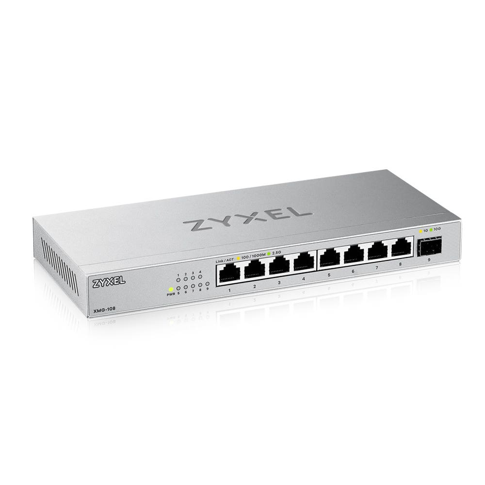 EU Product - XMG-108 25G+ 1 SFP+ Desktop MultiGig unmanaged Switch - Switch - 1 Gbps thumbnail